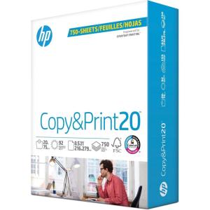 imageHP Papers  Printer Paper  85 x 11 Paper  Copy ampampPrint 20 lb  Case  1500 Sheets  92 Bright  Made in USA  FSC Certified  200090C1 Pack  750 Sheets