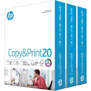 imageHP Papers  Printer Paper  85 x 11 Paper  Copy ampampPrint 20 lb  Case  1500 Sheets  92 Bright  Made in USA  FSC Certified  200090C3 Pack  1500 Sheets