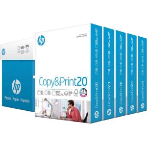imageHP Papers  Printer Paper  85 x 11 Paper  Copy ampampPrint 20 lb  Case  1500 Sheets  92 Bright  Made in USA  FSC Certified  200090C5 Pack  2500 Sheets