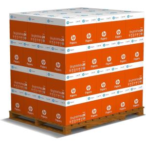 imageHP Papers Printer Paper 85 x 11 Paper BrightWhite 24 lb 60 Case 100 Bright Made in USA  FSC Certified 203000P Pallet 160000 SheetsPallet  160000 Sheets