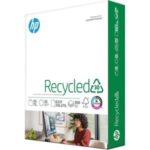 imageHP Printer Paper  85 x 11 Paper  30 Recycled Paper  40 Case Pallet  200000 Sheets  92 Bright Loading Dock Delivery  Made in USA  FSC Certified  112100PReam  500 Sheets