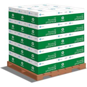 imageHP Printer Paper  85 x 11 Paper  30 Recycled Paper  40 Case Pallet  200000 Sheets  92 Bright Loading Dock Delivery  Made in USA  FSC Certified  112100PPallet  200000 Sheets