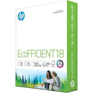 imageHP Printer Paper  85 x 11 Paper  EcoFFICIENT 18 lb  3 Ream Case  1500 Sheets  92 Bright  Made in USA  FSC Certified  088400C500 Count Pack of 1