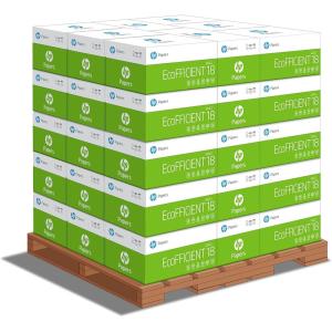 imageHP Printer Paper  85 x 11 Paper  EcoFFICIENT 18 lb  3 Ream Case  1500 Sheets  92 Bright  Made in USA  FSC Certified  088400CPallet  200000 Sheets