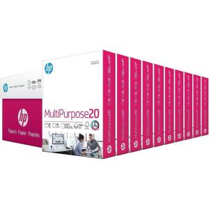 imageHP Printer Paper  85 x 11 Paper  MultiPurpose 20 lb  3 Ream Case  1500 Sheets  96 Bright  Made in USA  FSC Certified  112530C10 Ream  5000 Sheets